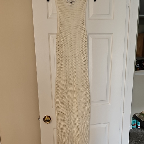 Lulu's Cream Sleeveless Knit Maxi Dress - Picture 5 of 5